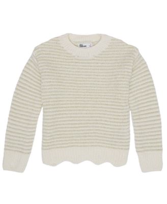 Epic Threads Girls Soft Striped Chenille Gold Lurex Sweater