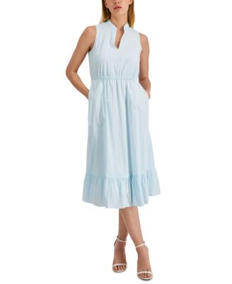 Robe à carreaux vichy pour femme Anne Klein Ocean