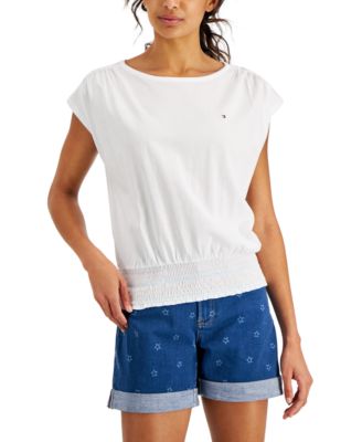 Haut à taille froncée Tommy Hilfiger pour femme