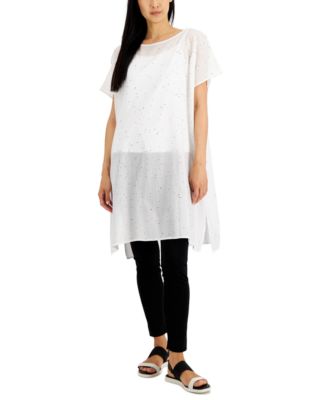 Eileen Fisher - T-shirt en coton biologique pour femme à pois
