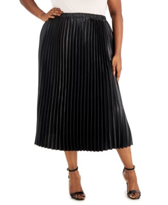 Robe plissée en satin grande taille Anne Klein Anne