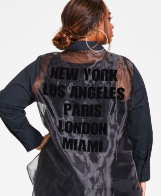 Chemisier en organza grande taille à la mode de Nina Parker