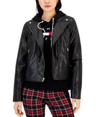 Tommy Hilfiger Faux-Leather Moto Jacket