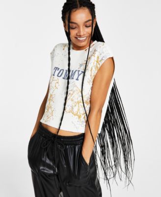 Pull ras du cou à éclaboussures de peinture Tommy Jeans pour femme