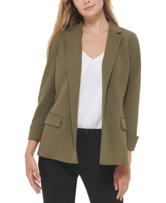 Calvin Klein Petite Scuba Crepe ouvert sur le devant