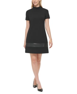 Bande en similicuir en crêpe scuba Karl Lagerfeld Paris