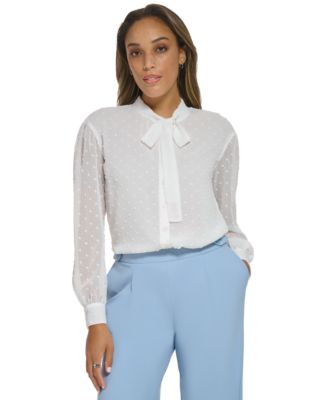 T-shirt à manches longues à pois pour femme de Calvin Klein