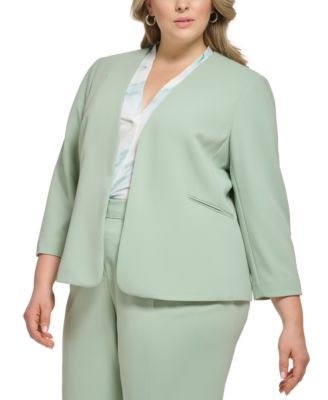 Veste ouverte en crêpe scuba grande taille Calvin Klein
