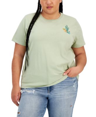 Rebellious One Trendy Plus Size T-Shirt Top. Desert Dreamers/ Desert Sage 1X