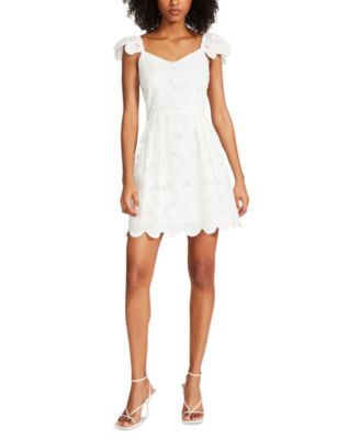 Steve Madden Womens Sierra Eyelet Scallope White 4