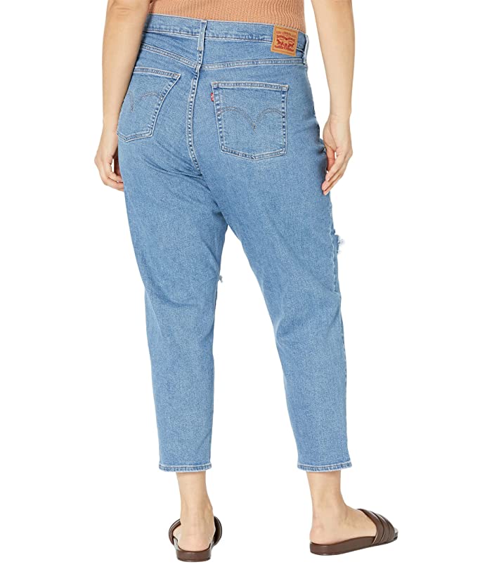 Levi S Womens High Rise Distressed Mom Jeans