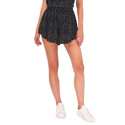 CeCe Floral-Print Smocked Pull-On Shorts.