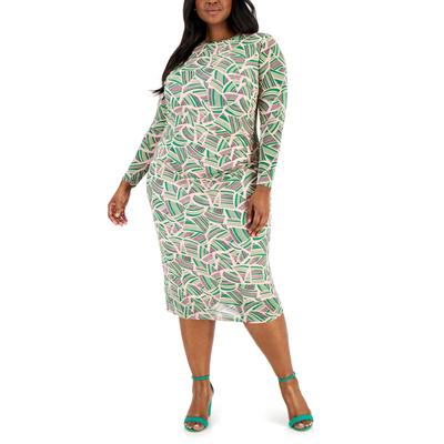 T-shirt imprimé à manches longues Kasper grande taille