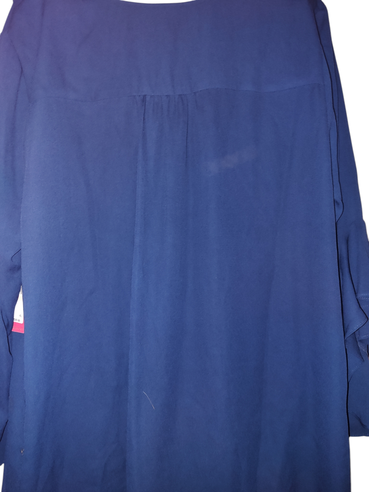 Vince Camuto Plus Size Flutter-Sleeve V-Neck Blouse. Blue 2X