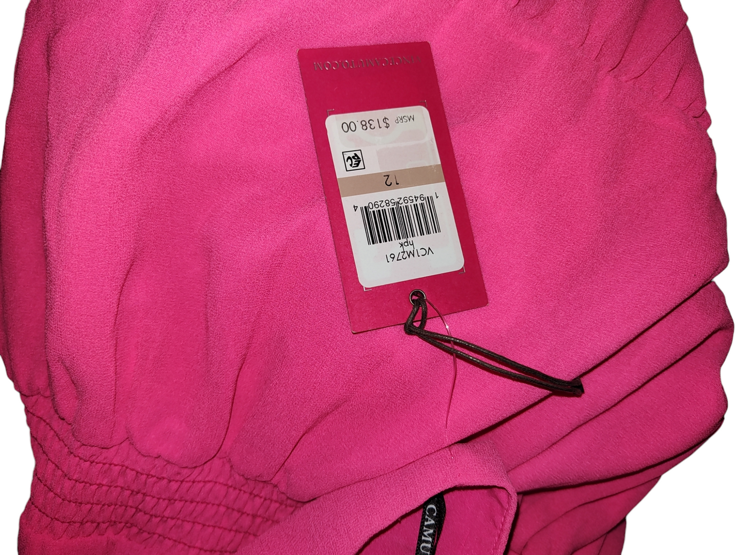 Robe évasée en mousseline froncée Vince Camuto