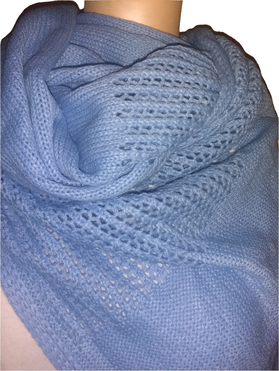 Écharpe en maille ouverte et bloquée