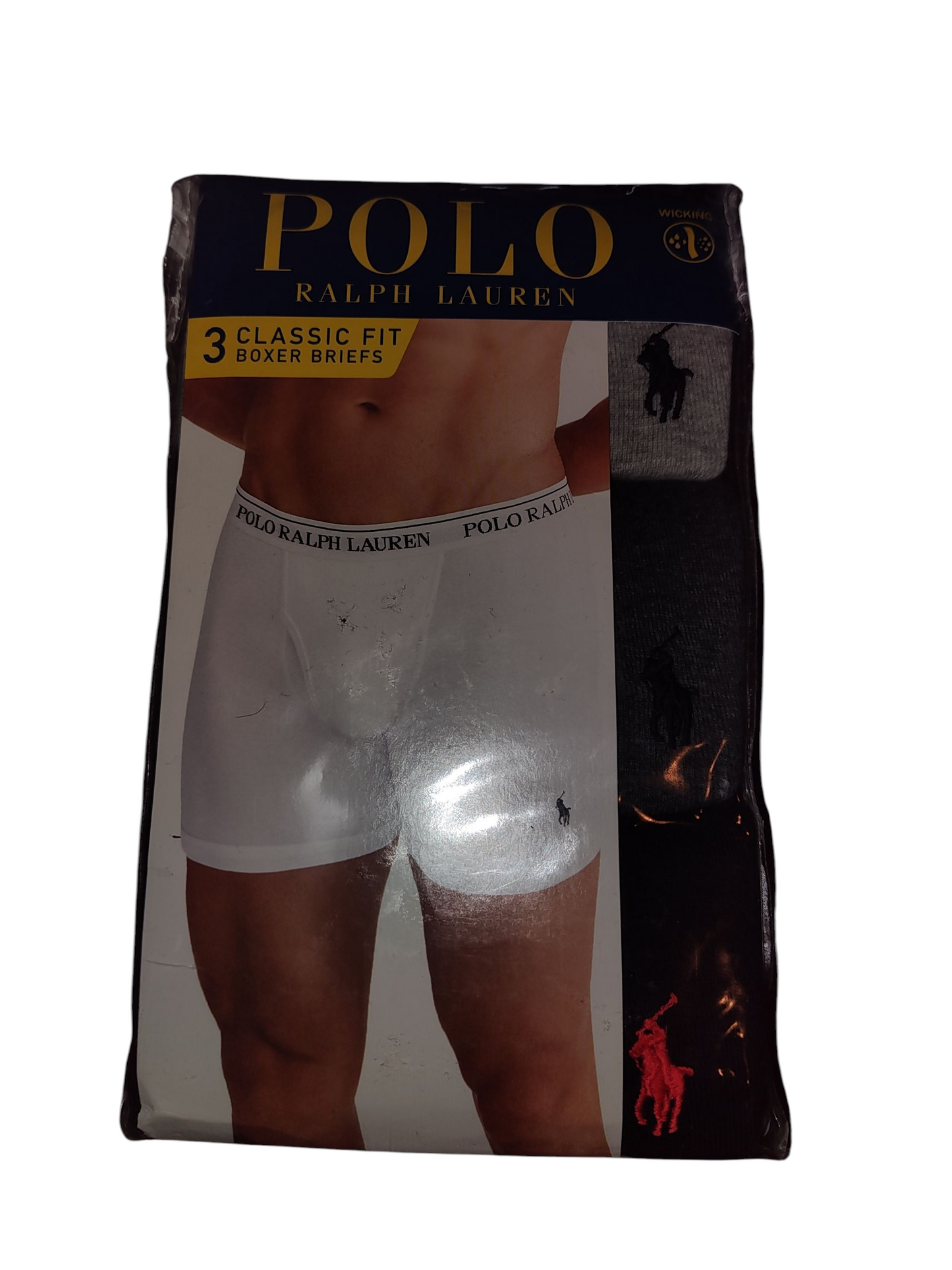 Polo Ralph Lauren Men's 3-Pk. Classic Cotton Boxer Briefs - Gray Black Assorted
