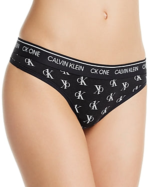 Calvin Klein Womens CK One Cotton Thong QF5733