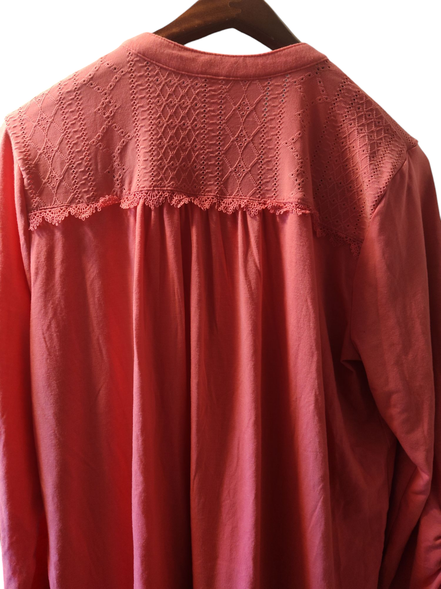 Petit haut col en Y avec ourlet arrondi Klee Coral L