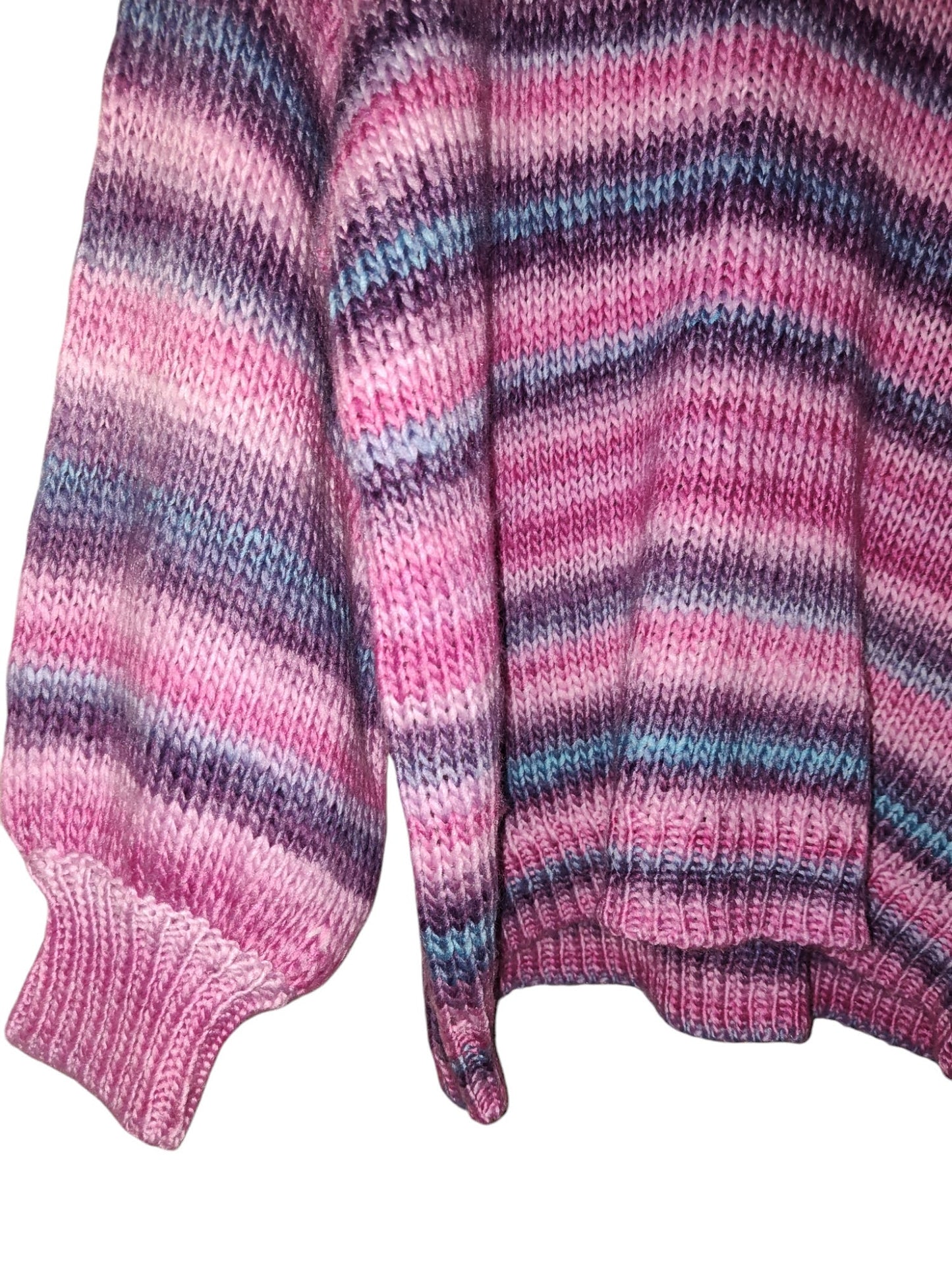 Pull col V confortable grande taille Vince Camuto à imprimé Space Dye Berry Hibiscus 2X