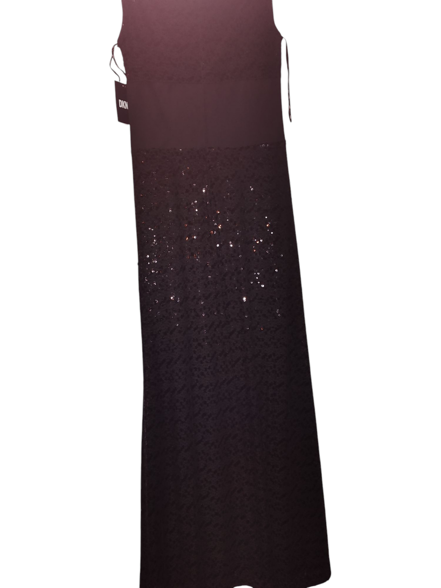 Dkny Women's Sleeveless Sequin Gown - Black size 4