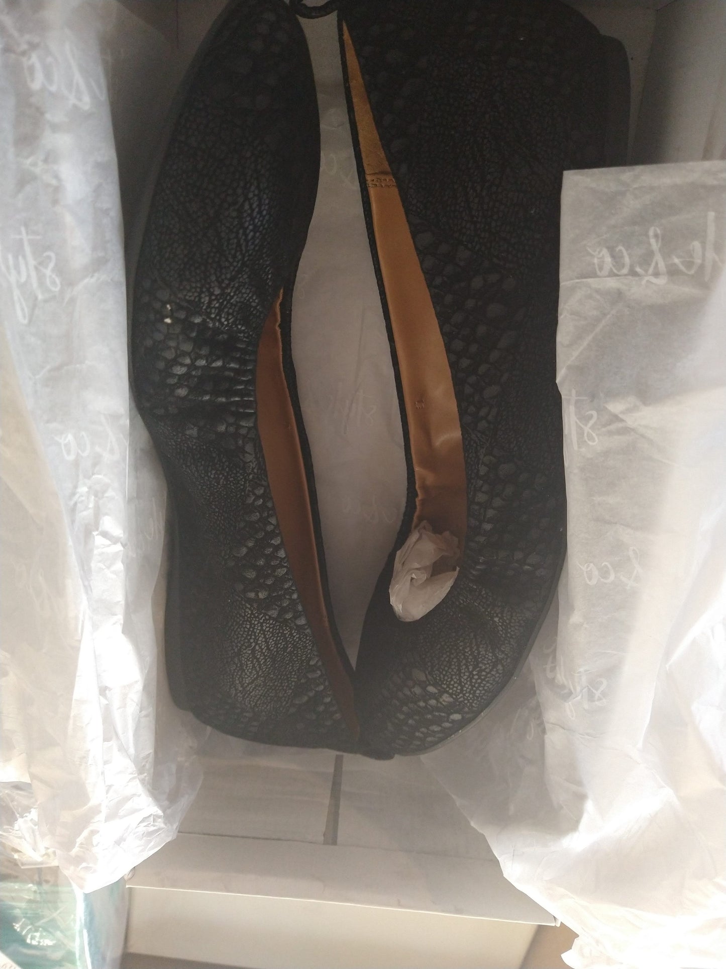 Style & Co Ballet Flats Vinniee Snake Print. 7M