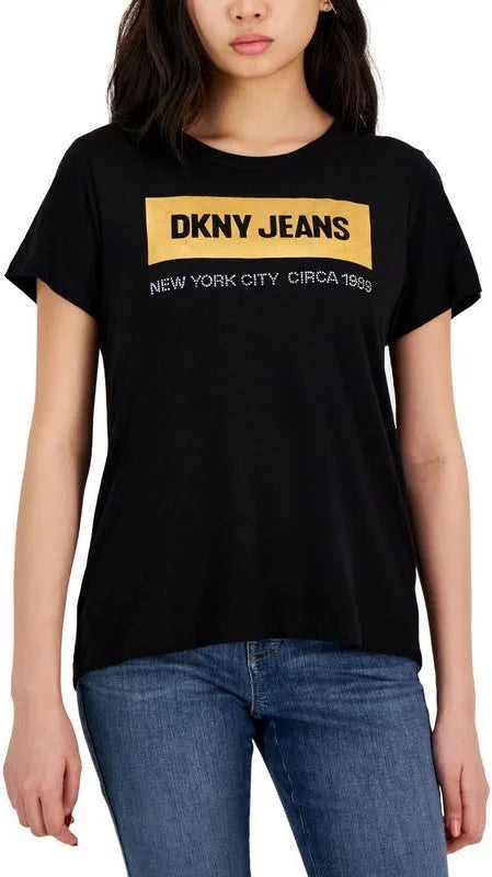 Short DKNY Jeans pour femme avec logo journal - S