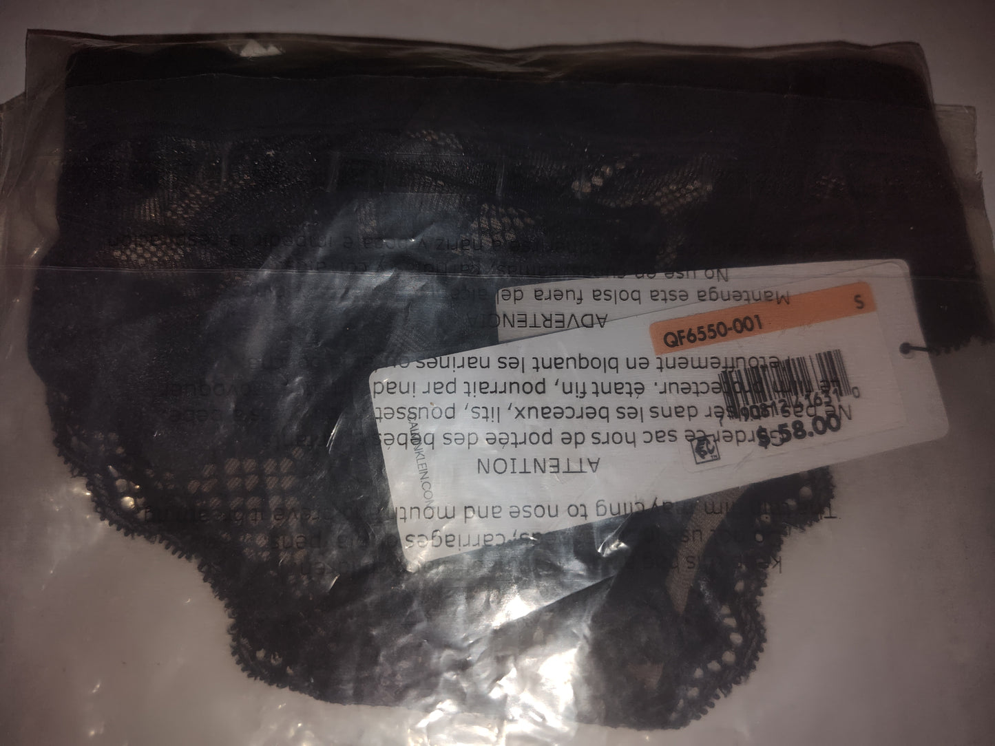 Calvin Klein women's Hibiscus Lace Unlined Bra small