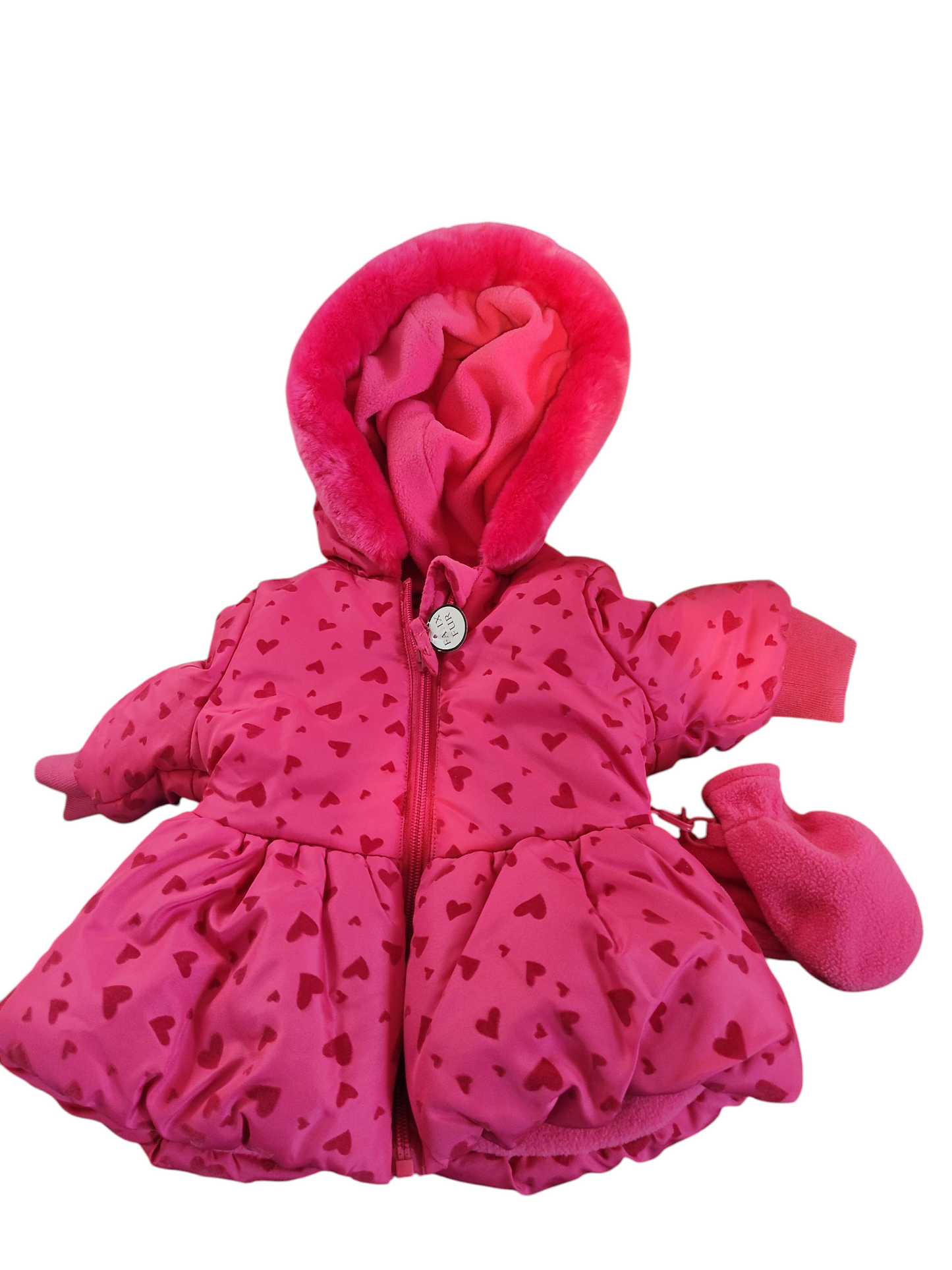 Rothschild Baby Girls Puffer Jacket Set w/ Mittens