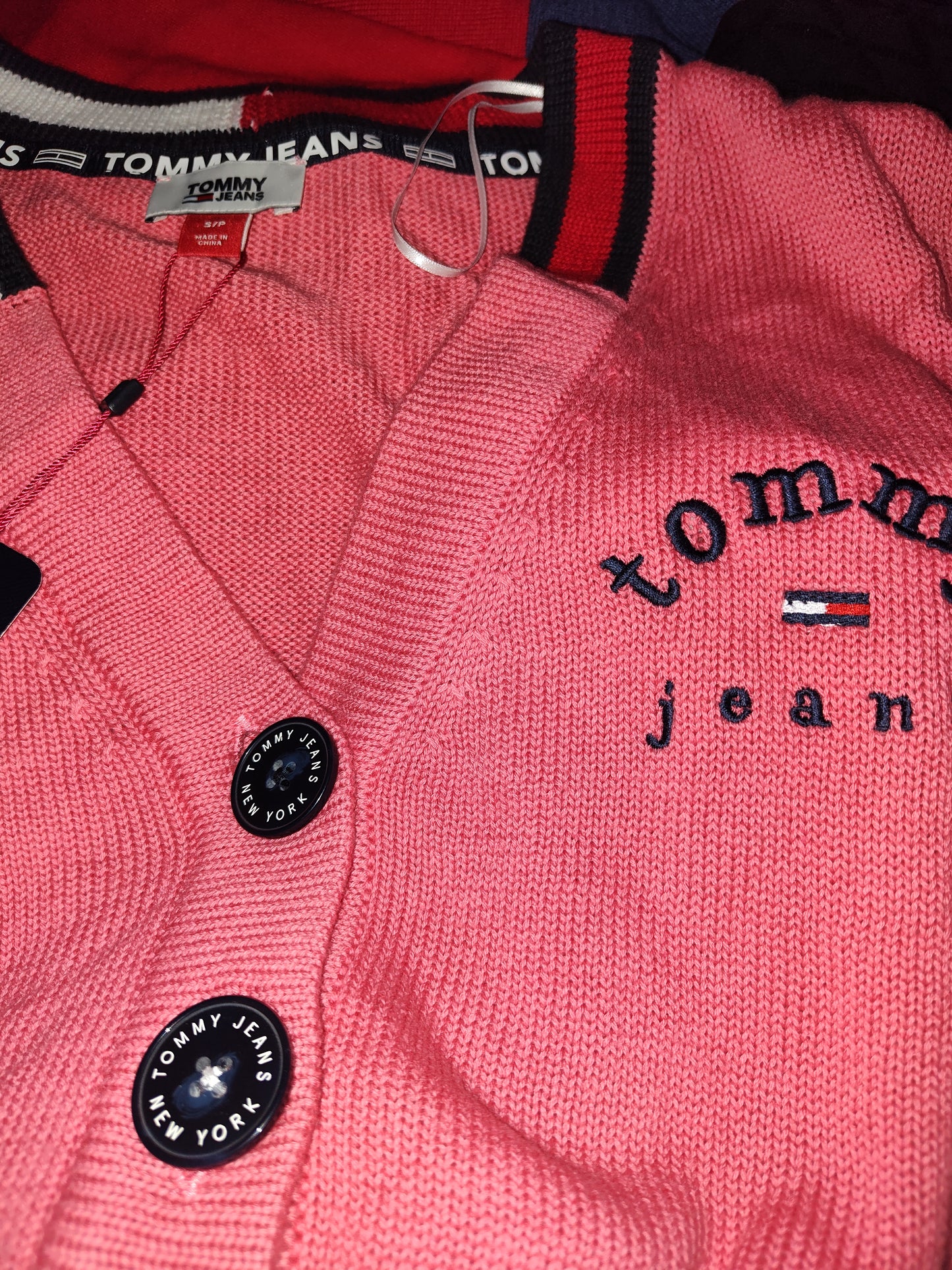 Pull cardigan court à col en V pour femme Tommy Jeans