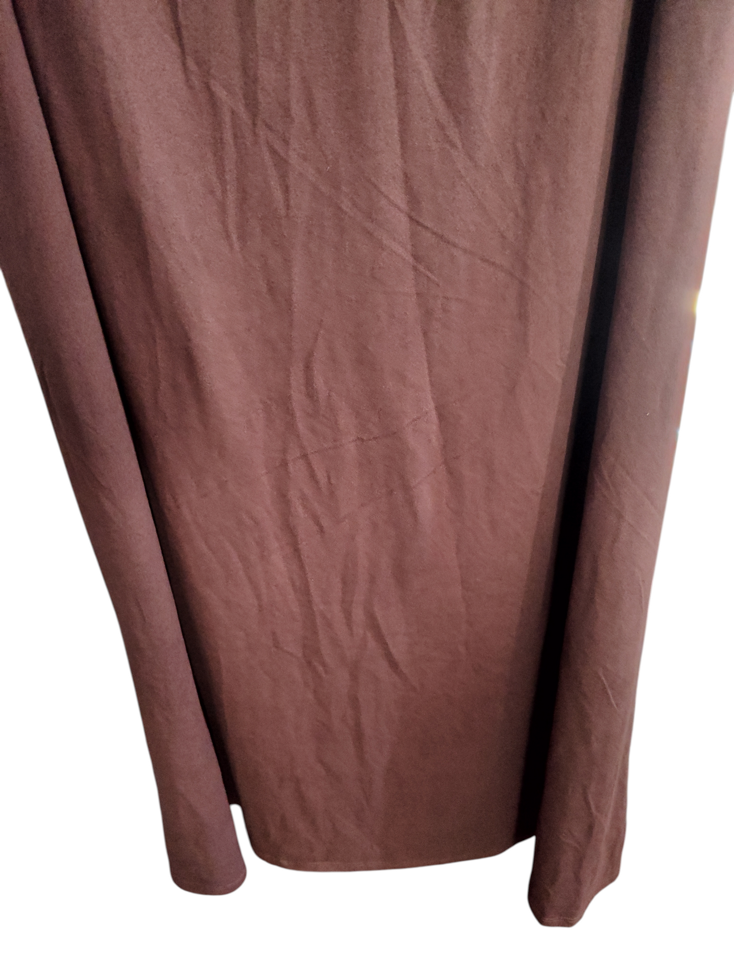 24seven Comfort Apparel Women Brown 2X Large Long Maxi Skirt Fold over