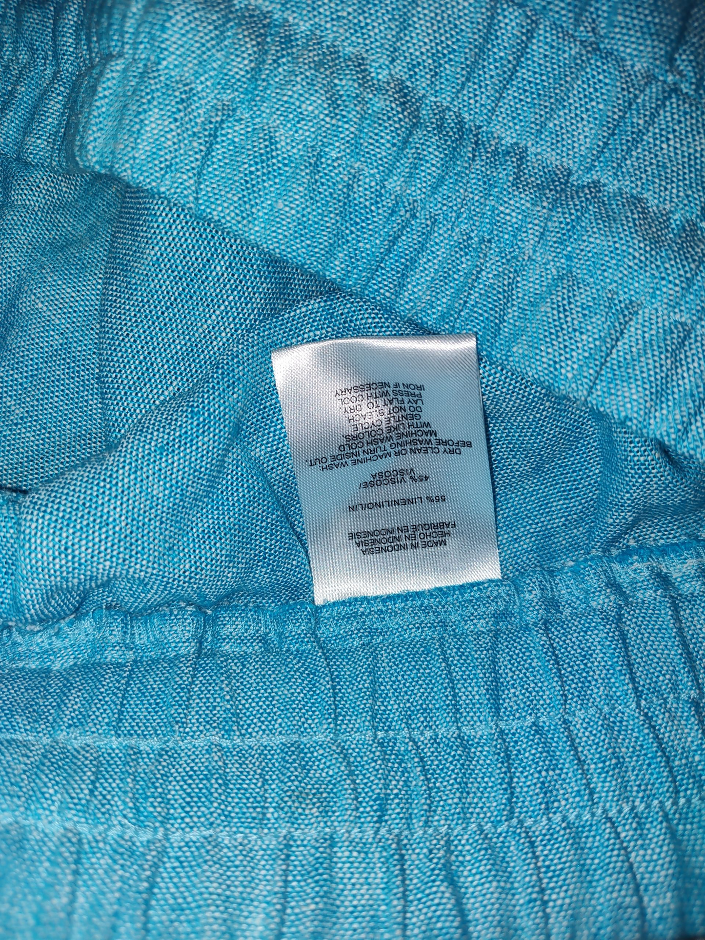 Jones New York Women's Linen Pants. Blue XS