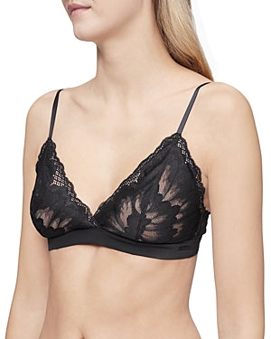 Calvin Klein women's Hibiscus Lace Unlined Bra small