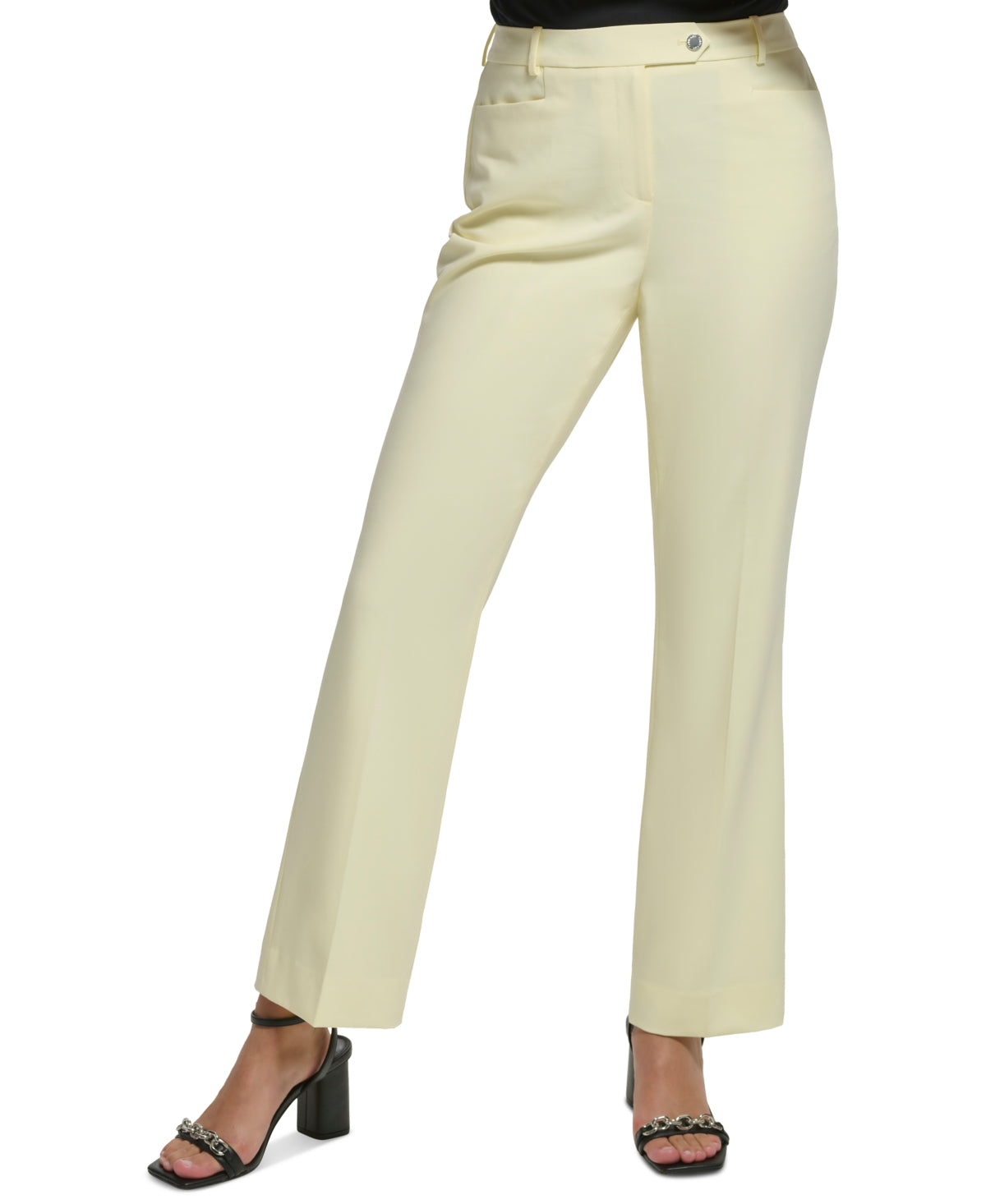 Calvin Klein Petite Solid Lux - Pantalon droit à jambe droite Endive