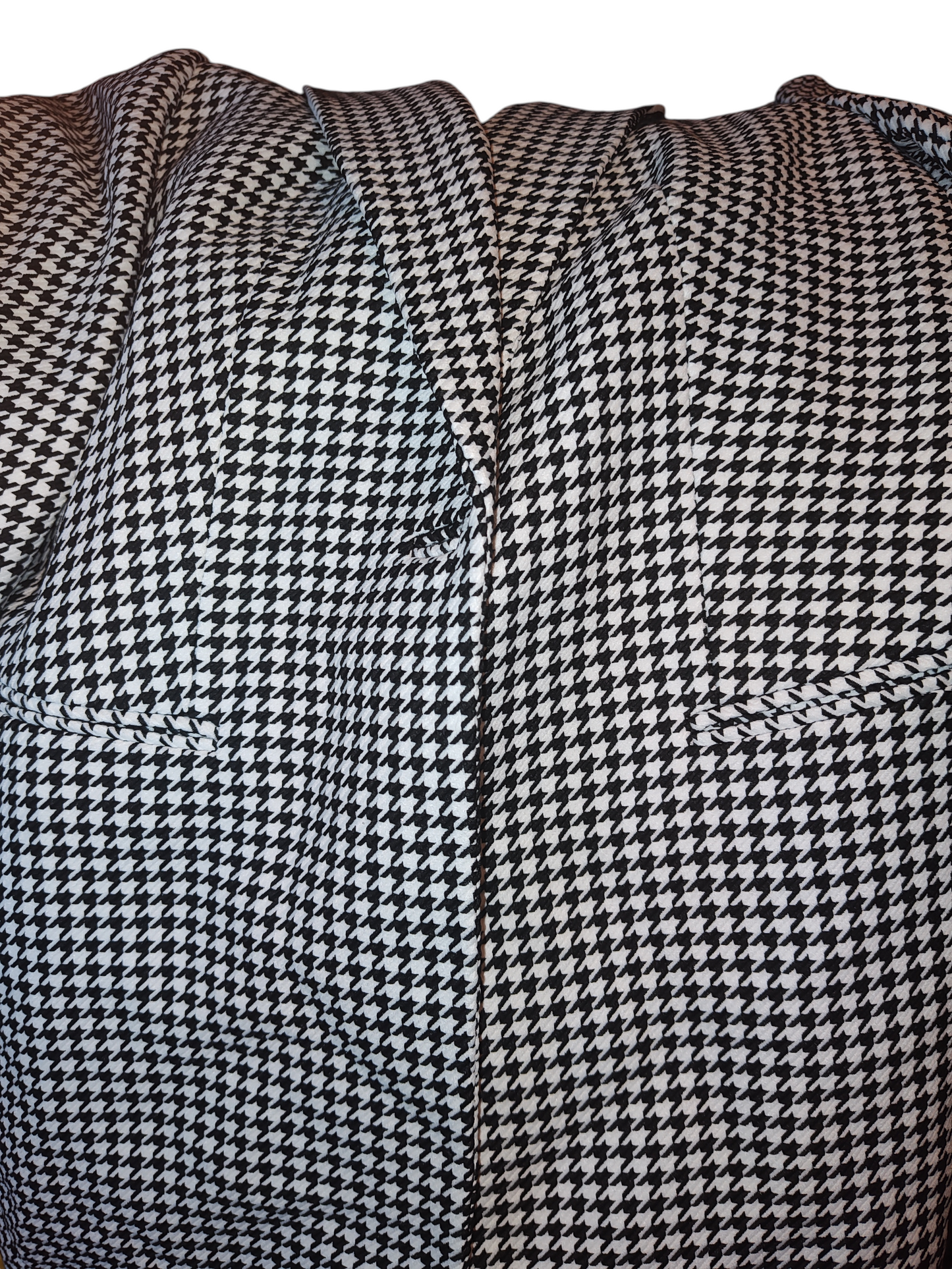 Anne Klein Women's Size 2 Blazer. Mini-Herringbone Tailored – Black & White