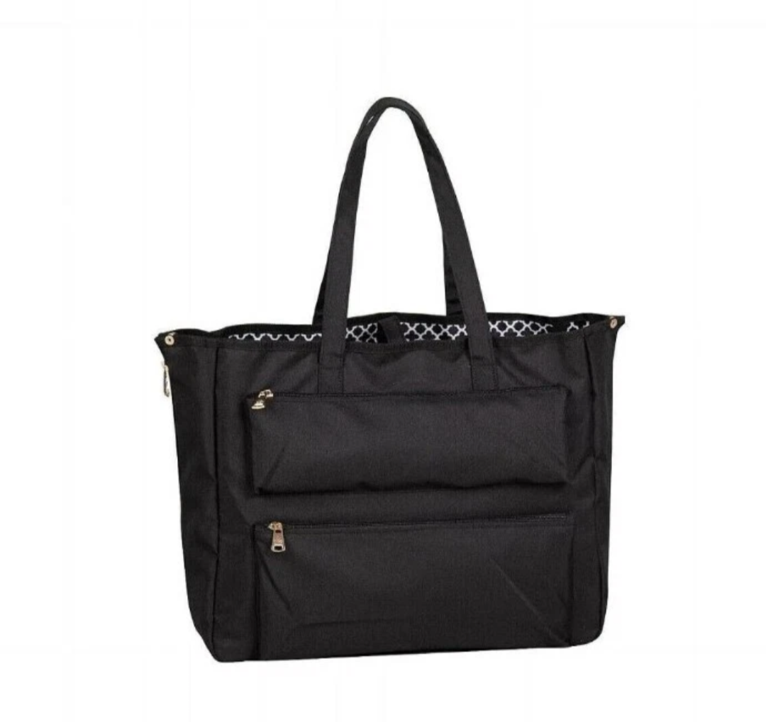 Jenni Chan Women's Broadway Reversible Tote Bag Black Print
