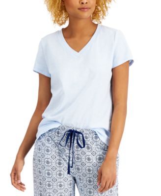 T-shirt de nuit à col en V Charter Club Dove