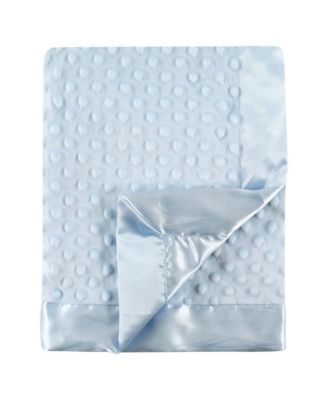Hudson Baby Powder Blue Satin-Trim Blanket 30 × 40 Inches