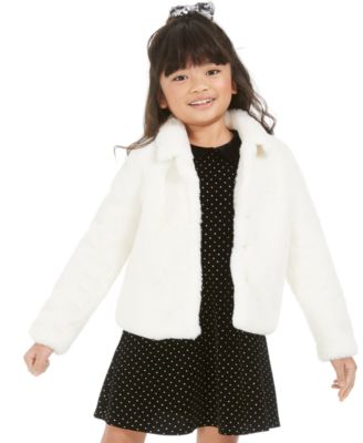 Epic Threads Girls Faux Fur Button Front Jacket