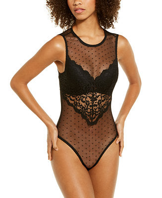 INC International Concepts Sheer Swiss Dot Cupped Bodysui Dutch