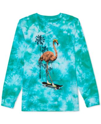 Jem Boys Flamingo Skater Tie Dye T-Shirt Green XL 18–20