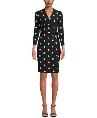 Anne Klein Nomad Printed Faux-Wrap Dress