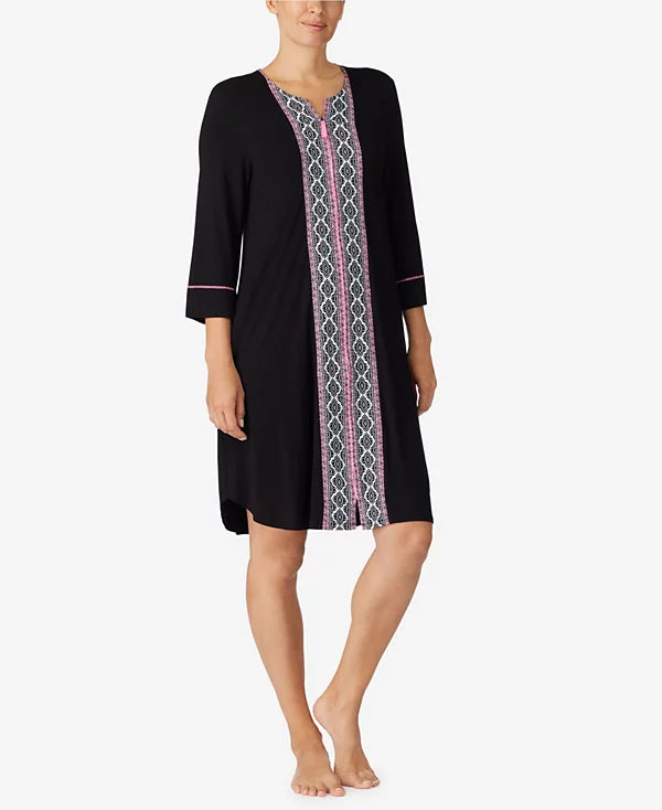 Ellen Tracy Womens Short Zip Front Robe