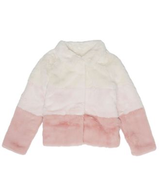 Epic Threads Girls Color Block Faux Fur Button Front Jacket