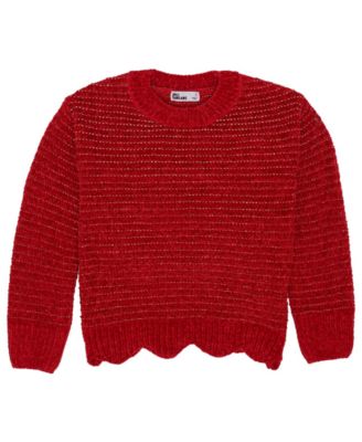 Epic Threads Girls Soft Striped Chenille Gold Lurex Sweater