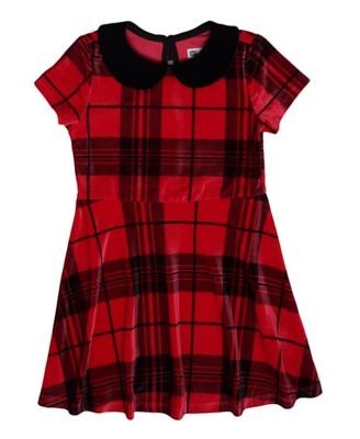 Epic Threads Toddler Velour Dress Red Black