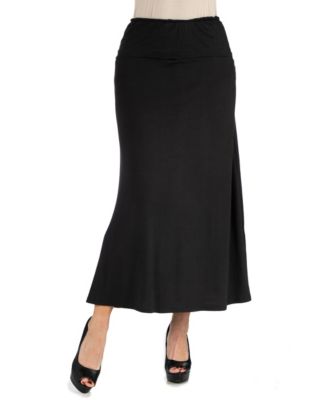 24seven Comfort Apparel Womens Elastic Waist Maxi