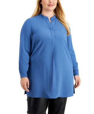 Anne Klein Plus Size Vented-Hem Tunic Anne