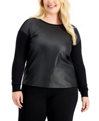 Anne Klein Plus Size Serenity Mixed-Media Anne