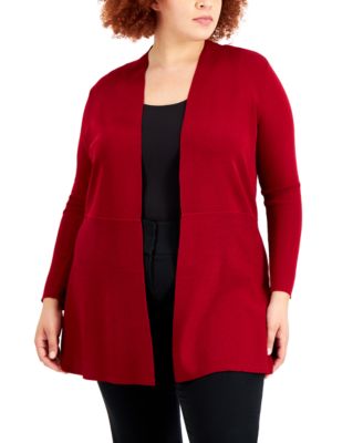 Anne Klein Plus Size Monterey Open-Front Titian